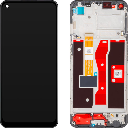 Display s Touchscreenom Oppo A54, s Okvirom, Crni (Crystal Black), Service Pack 4907222