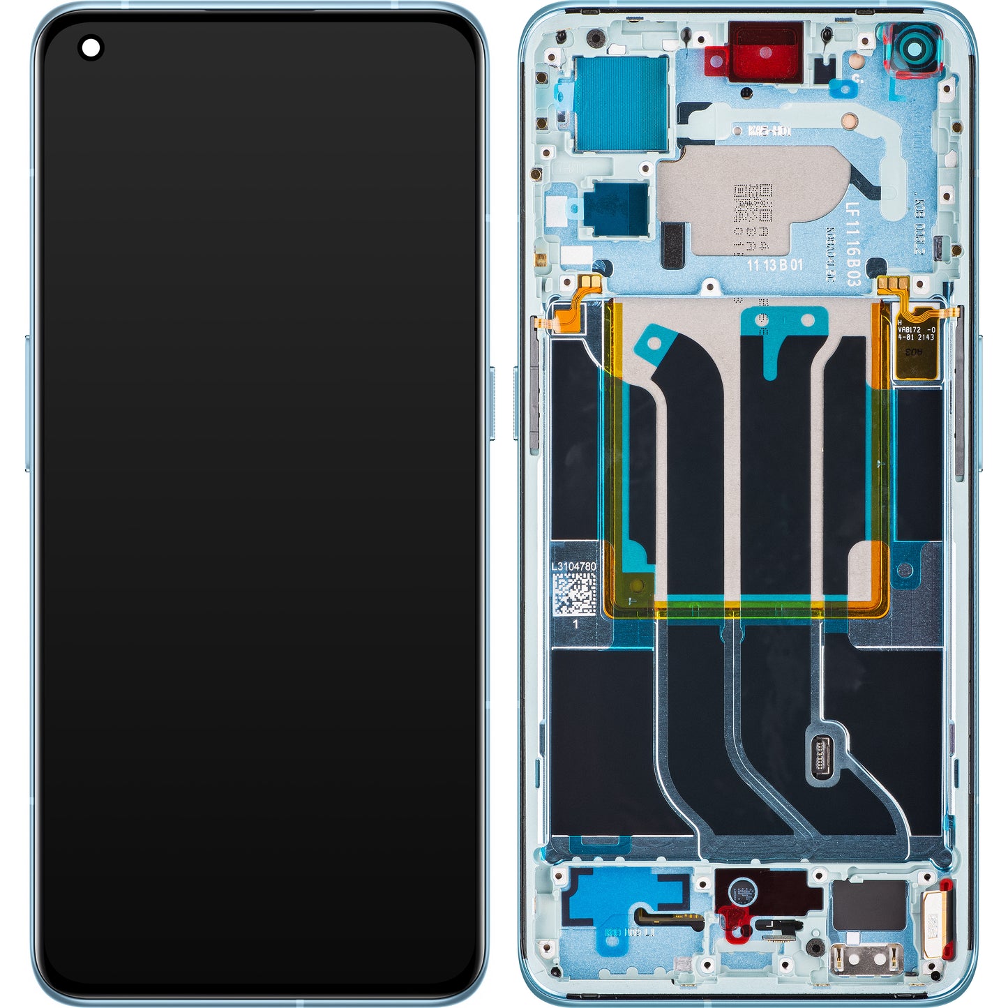 Zaslon s dodirnim ekranom Realme GT2 Pro, s okvirom, Plavi (Titanium Blue), Servisni paket 4909406