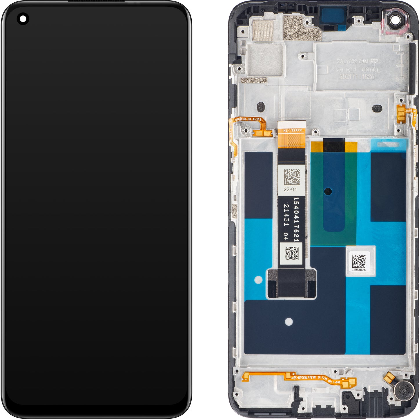 Display s dodirnim zaslonom Realme 7, s okvirom, Plavi (Mist Blue), Servisni paket 4906871