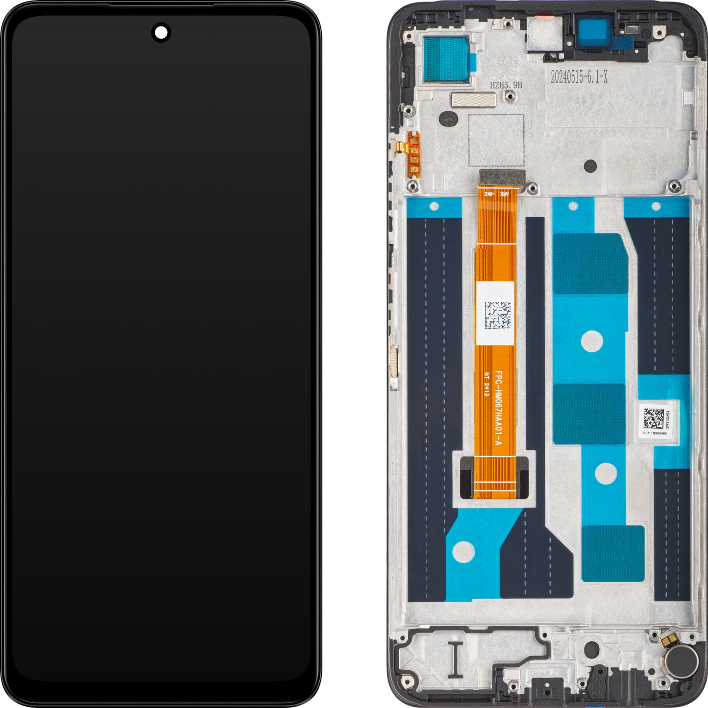 Display s Touchscreenom Realme C65, s Okvirom, Crni, Service Pack 621029000189
