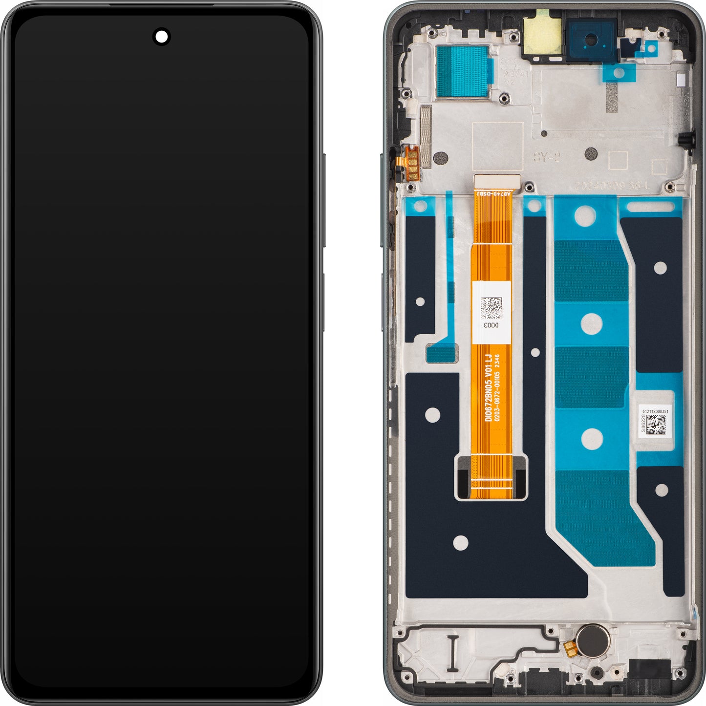 Display s Touchscreenom Realme C67 4G, s Okvirom, Crni (Black Rock), Servisni Paket 621029000120