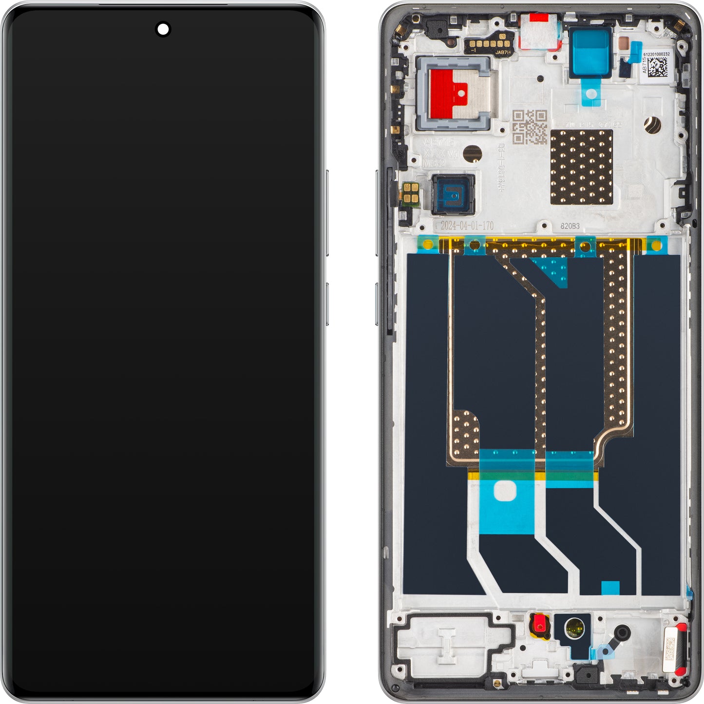 Zaslon s dodirnim ekranom Realme GT 6T, s okvirom, srebrni (Fluid Silver), servisni paket 621029000191