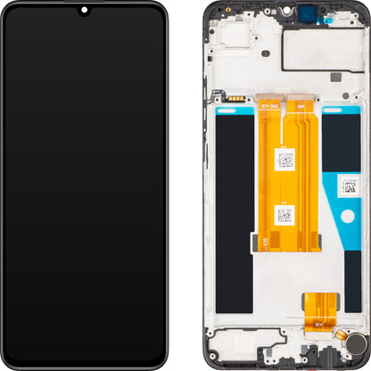 Display s dodirnim zaslonom Realme C63 / C61, s okvirom, crni, paket za servis 621029000208