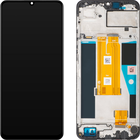 Display s Touchscreenom Realme Note 60, s Okvirom, Crni (Marble Black), Service Pack 621029000222