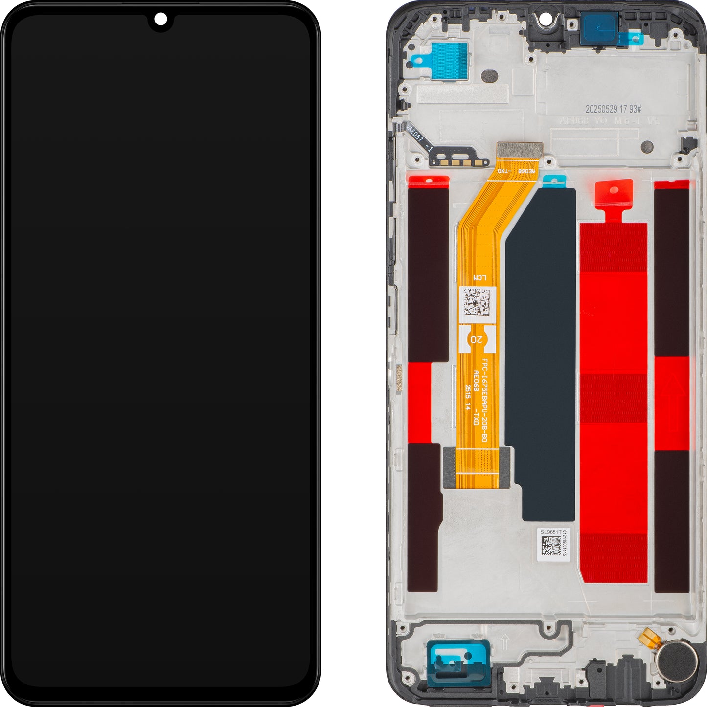 Display s Touchscreenom Realme Note 70T, s Okvirom, Crni (Obsidian Black), Service Pack 621029000609