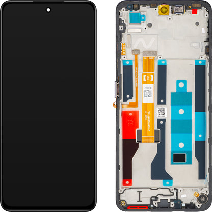 Display s Touchscreenom Realme C75 5G, s Okvirom, Crni, Service Pack 621029000535