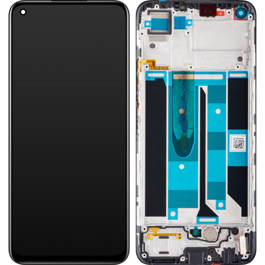 Zaslon s dodirnim zaslonom Realme 8, s okvirom, crni, Swap 4906919
