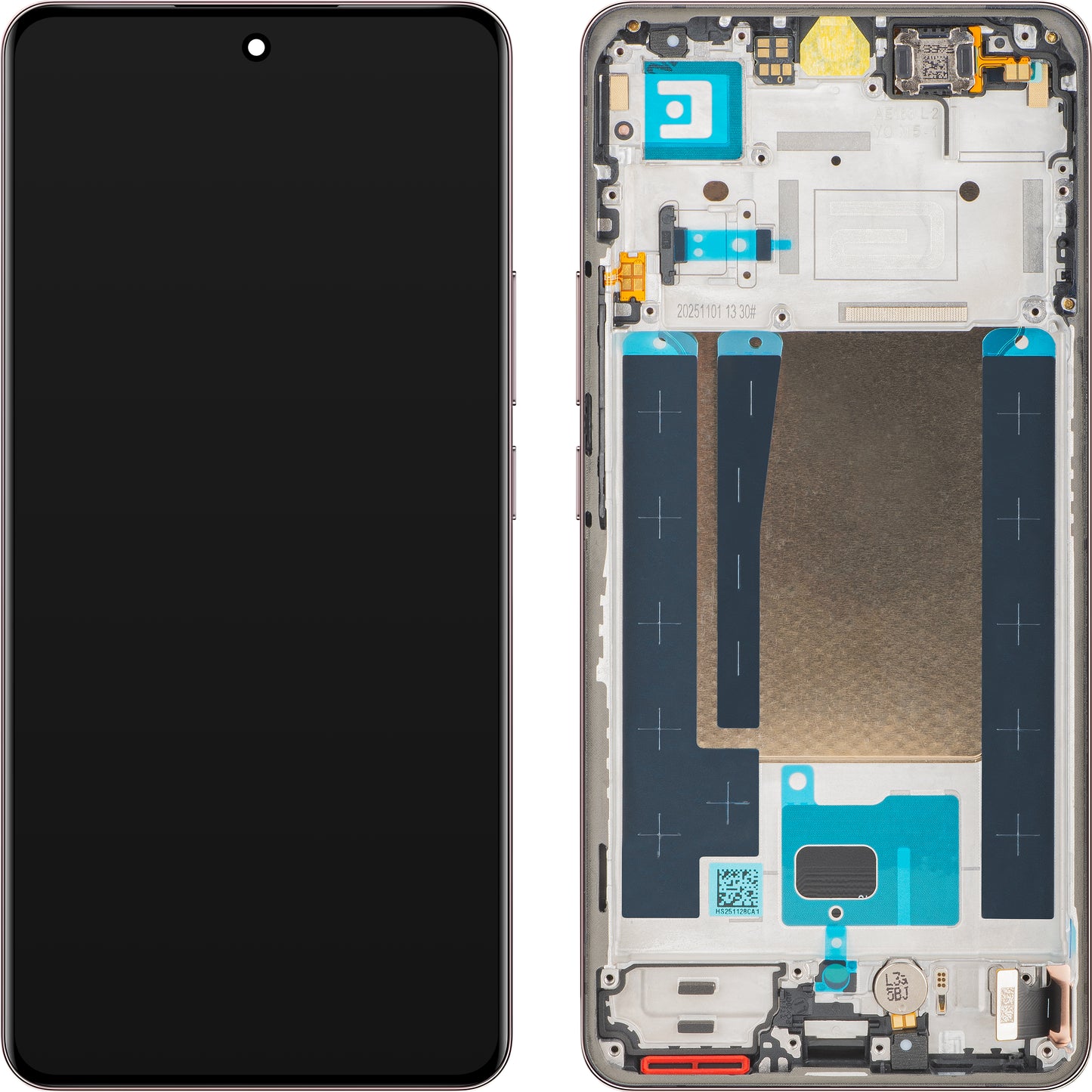 Display s Touchscreenom Realme 16 Pro+, s Okvirom, Roza (Camellia Pink), Service Pack 621029000808
