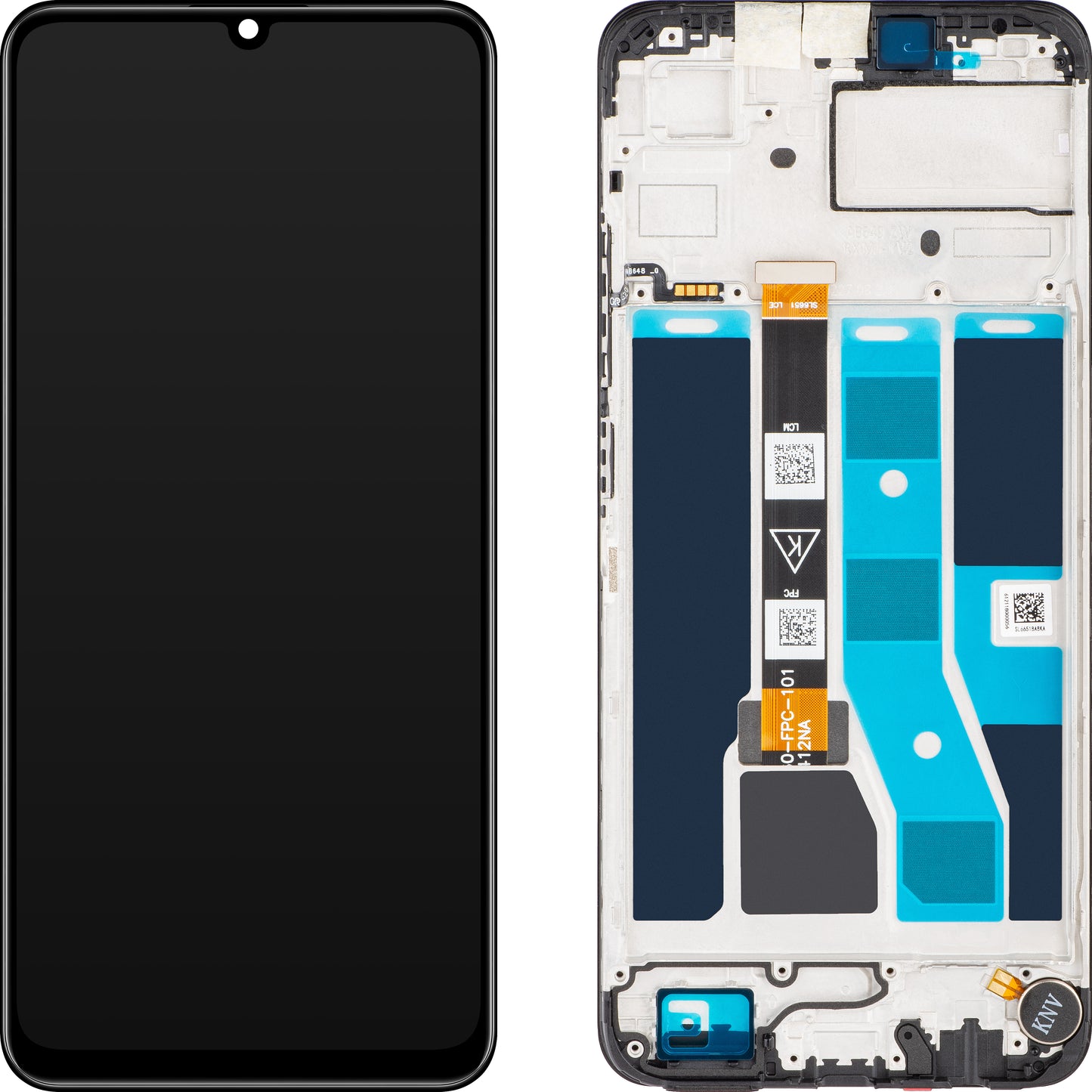 Zaslon s dodirnim ekranom Realme C53, s okvirom, crni (Mighty Black), paket za servis 621029000039