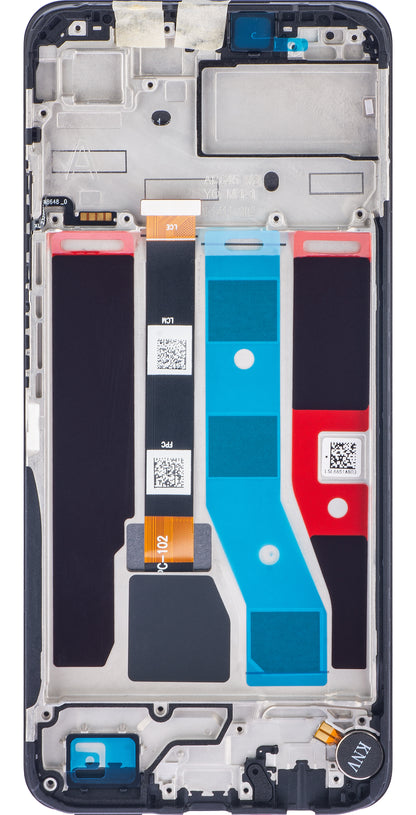 Zaslon s dodirnim ekranom Realme C51, s okvirom, crni (Carbon Black), servisni paket 621029000053