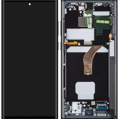 Zaslon s dodirnim ekranom Samsung Galaxy S22 Ultra 5G S908, s okvirom, Plava (Sky Blue), Servisni paket GH82-27488E