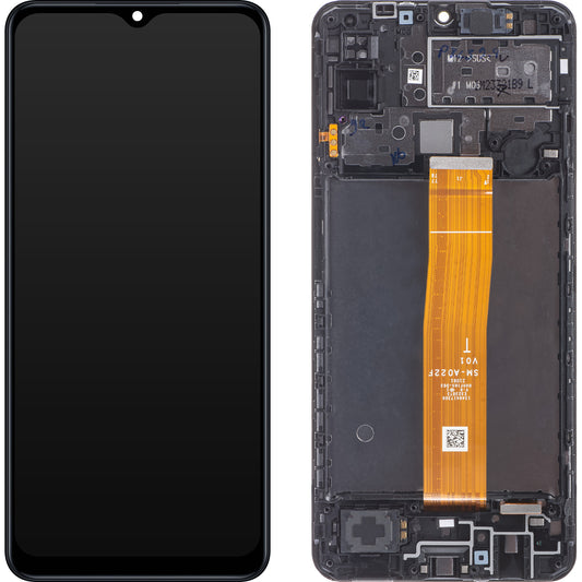 Zaslon s dodirnim zaslonom Samsung Galaxy M12 M127, s okvirom, crni, Swap GH82-25042A