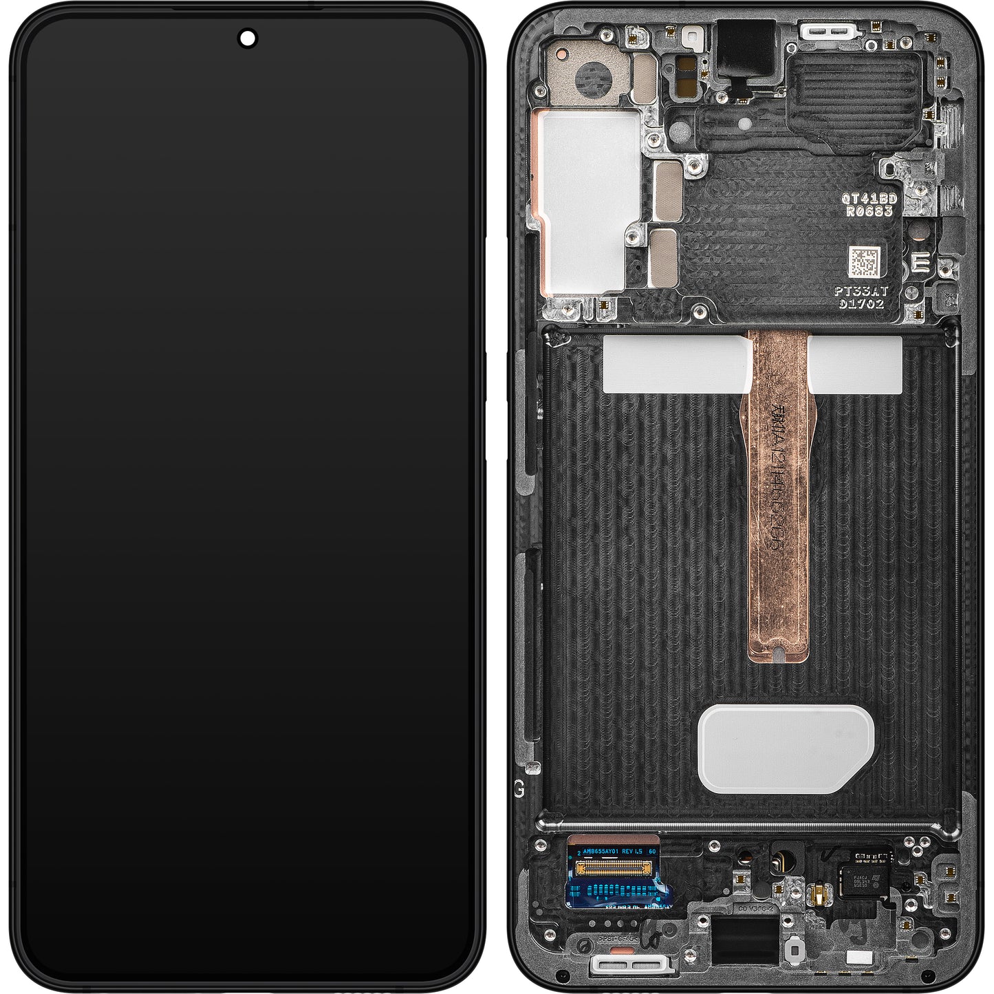 Zaslon s dodirnim ekranom Samsung Galaxy S22+ 5G S906, s okvirom, sivi, paket za servis GH82-27500E