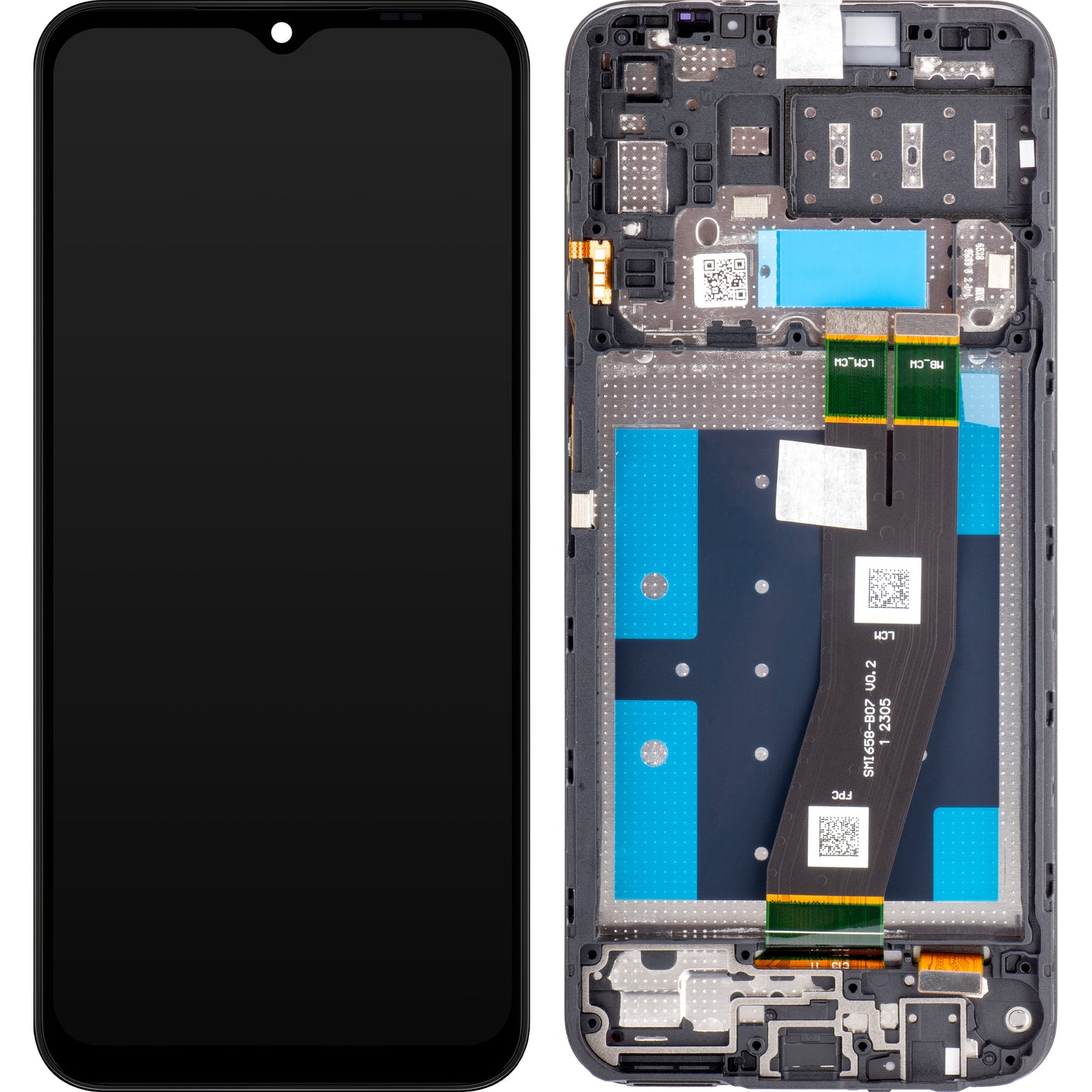 Zaslon s dodirnim ekranom Samsung Galaxy A14 A145, s okvirom, Europska verzija, Crni, Servisni paket GH81-23540A
