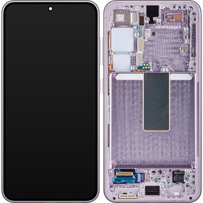 Zaslon s dodirnim ekranom Samsung Galaxy S23 S911, s okvirom, Roza (Lavanda), Servisni paket GH82-30480D