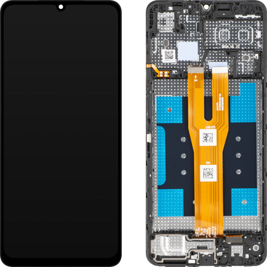 Zaslon s dodirnim ekranom Samsung Galaxy A06 A065, s okvirom, crni, paket za servis GH81-26440A