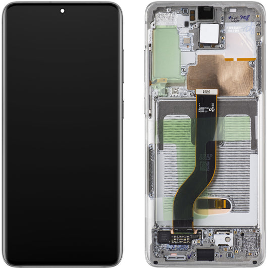 Zaslon s dodirnim ekranom Samsung Galaxy S20+ 5G G986 / S20+ G985, s okvirom, bijeli (Cloud White), paket za servis GH82-31441B