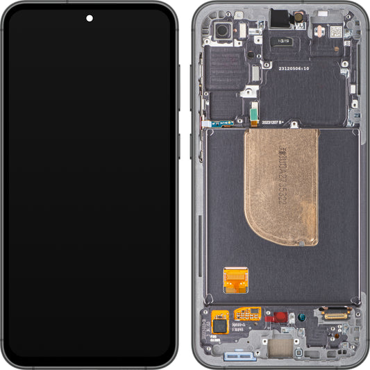 Zaslon s dodirnim ekranom Samsung Galaxy S23 FE S711, s okvirom, crni (grafit), servisni paket GH82-32854A