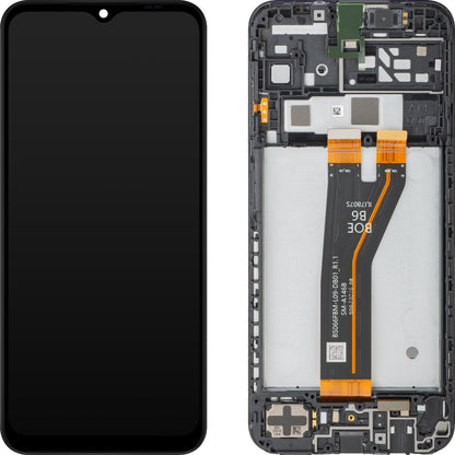 Display s Touchscreenom Samsung Galaxy A14 5G A146, s Okvirom, Verzija za izvan Europe, Crni, Service Pack GH82-30658A