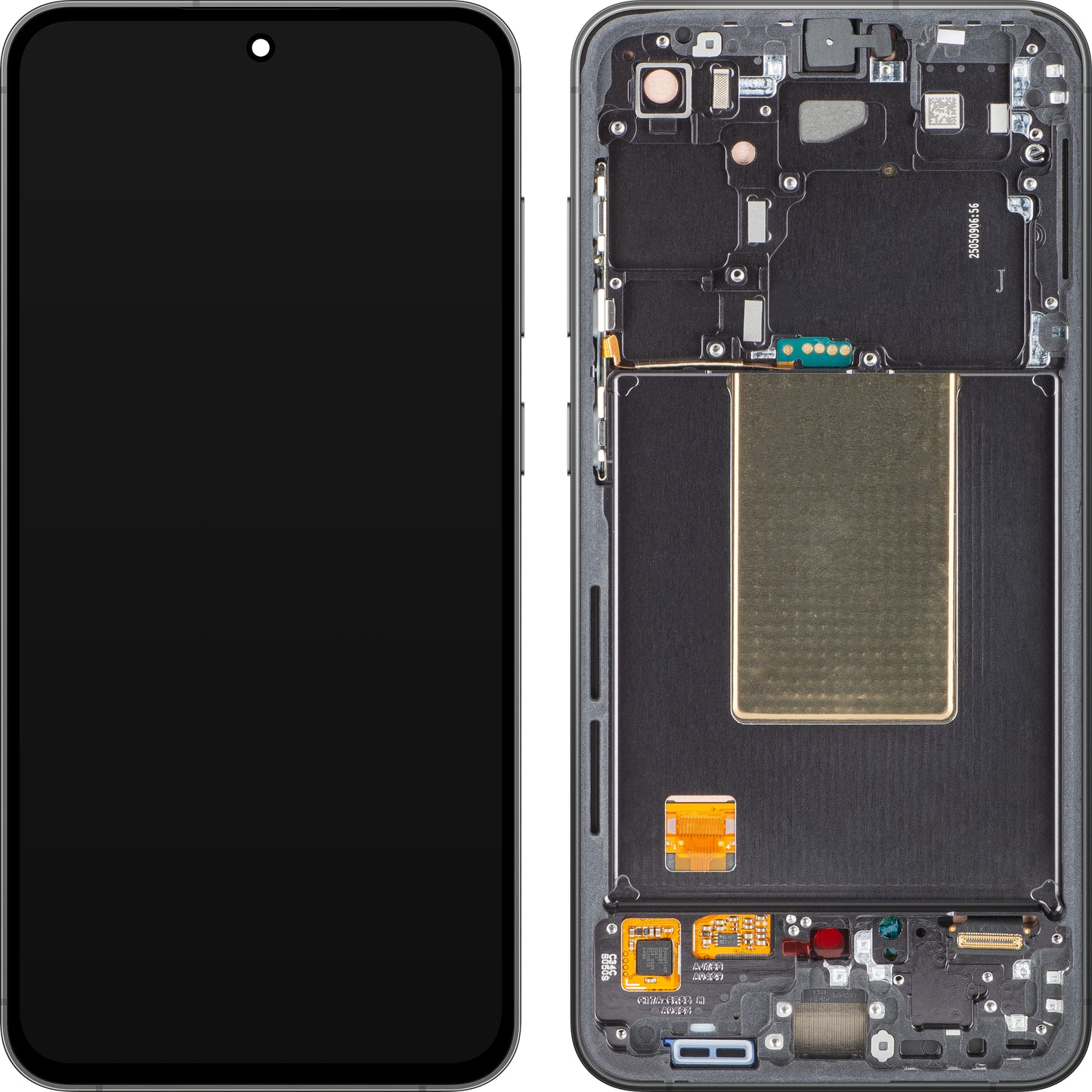 Zaslon s dodirnim ekranom Samsung Galaxy S24 FE S721, s okvirom, crni (grafit), paket za servis GH82-35848A