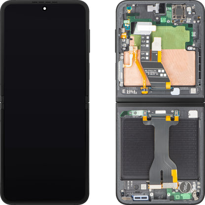 Zaslon s dodirnim zaslonom Samsung Galaxy Z Flip6 F741, s okvirom, Sub Inner, crna (Crafted Black), Service Pack GH82-35014E