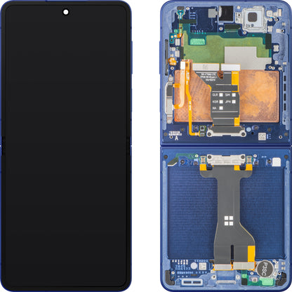 Display s Touchscreenom Samsung Galaxy Z Flip7 F766, S Okvirom, Pod Unutrašnjost, Plava (Blue Shadow), Service Pack GH82-37581A