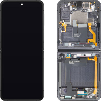 Zaslon s dodirnim zaslonom Samsung Galaxy Z Flip4 F721, s okvirom, Sub Inner, siva (grafit), servisni paket GH82-30238A