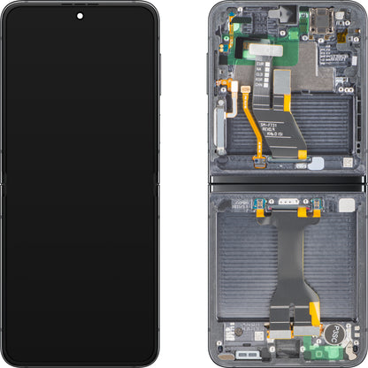 Display s Touchscreenom Samsung Galaxy Z Flip5 F731, s Okvirom, Podloga, Siva (Grafit), Service Pack GH82-31827A