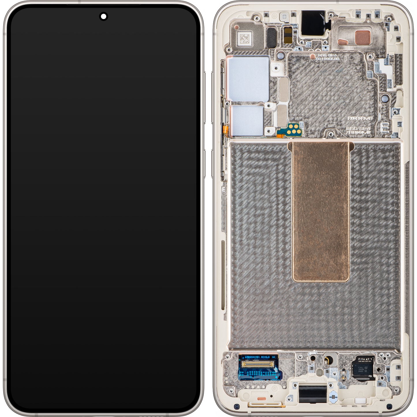 Zaslon s dodirnim zaslonom Samsung Galaxy S23+ S916, s okvirom, bijeli (krem), servisni paket GH82-30476B