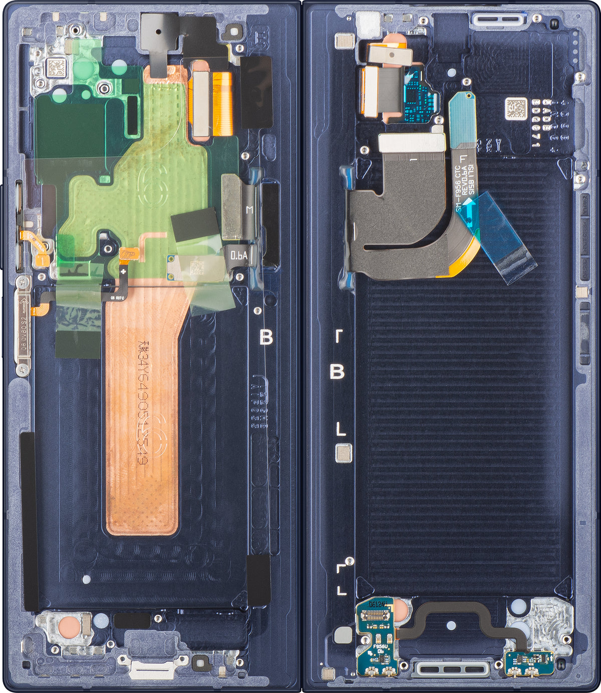 Zaslon s dodirnim zaslonom Samsung Galaxy Z Fold6 F956, s okvirom, unutarnji dio, tamnoplava (Navy), servisni paket GH82-35042C