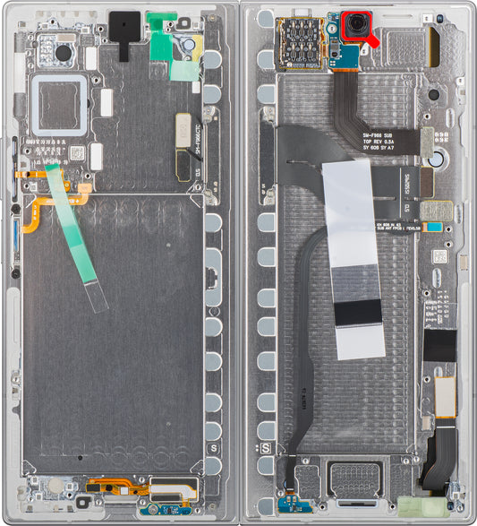 Zaslon s dodirnim zaslonom Samsung Galaxy Z Fold7 F966, s okvirom, Sub Inner, srebrna (Silver Shadow), Service Pack GH82-37548A