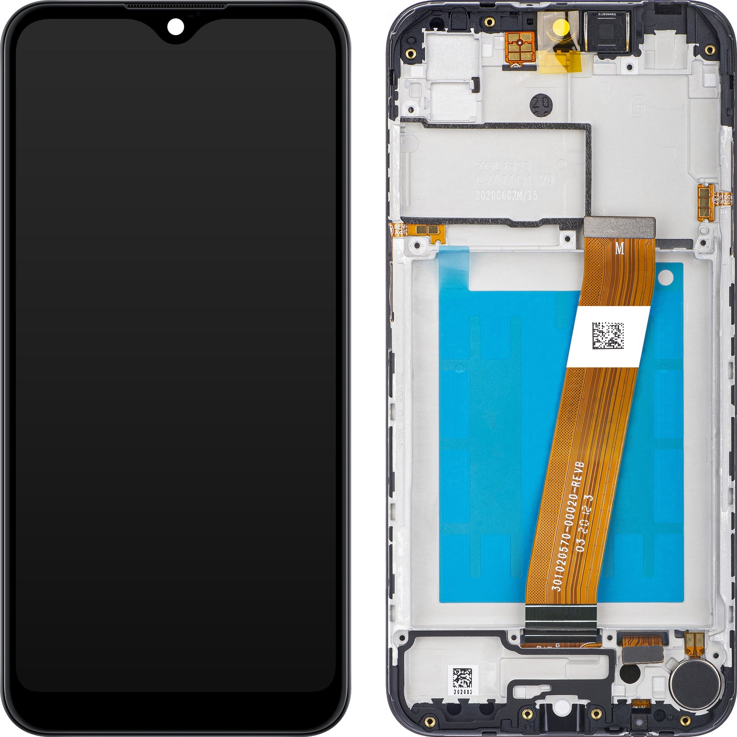 Zaslon s dodirnim ekranom Samsung Galaxy A01 A015, s okvirom, Europska verzija, Crni, Servisni paket GH81-18209A
