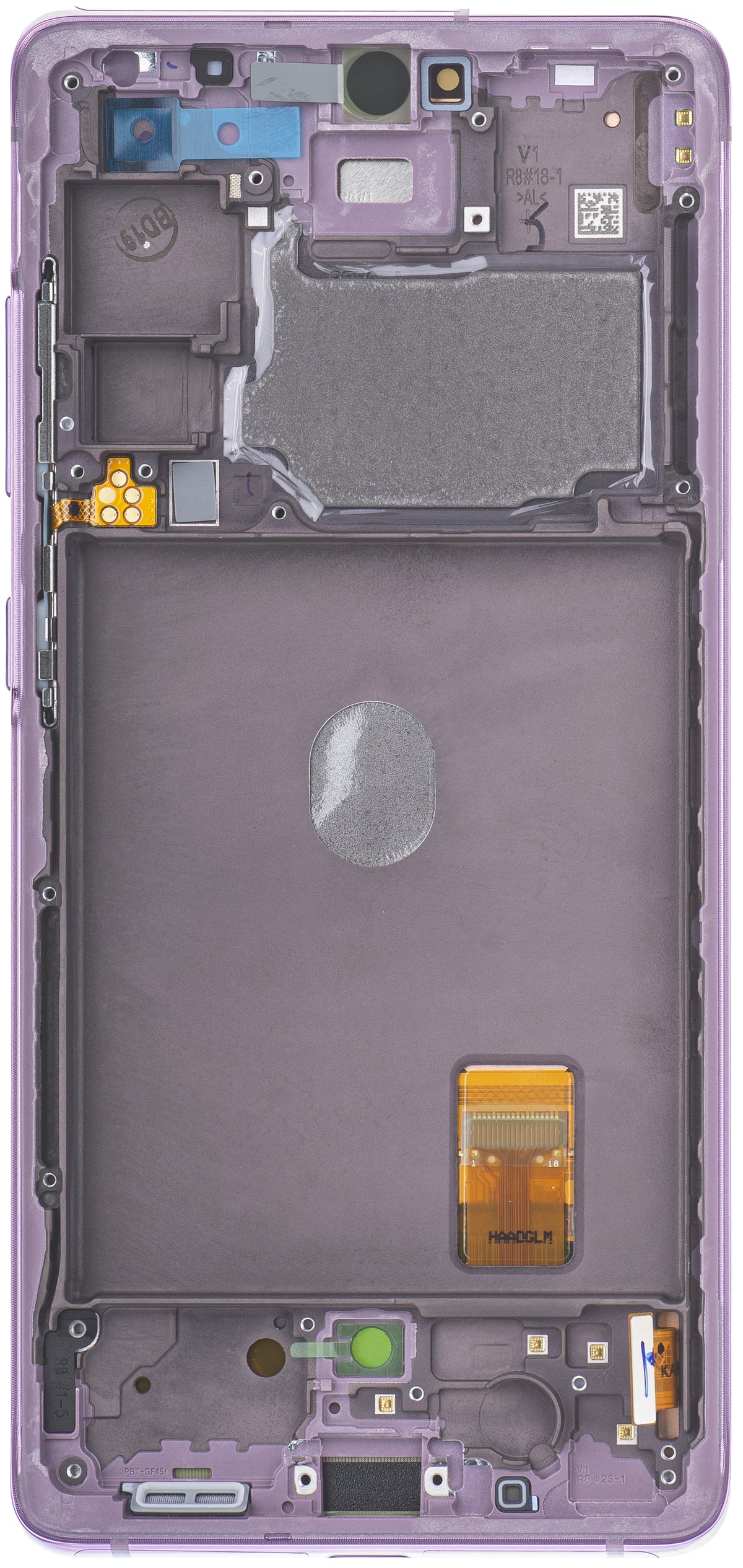 Zaslon osjetljiv na dodir za Samsung Galaxy S20 FE G780, s okvirom, ljubičasti, Swap GH82-24219C