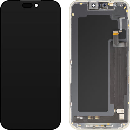 Zaslon s dodirnim zaslonom i senzorom blizine svjetla MP kompatibilan s Apple iPhone 17 Pro Max, s okvirom, Soft OLED FHD 120Hz dijagnostička verzija, crna