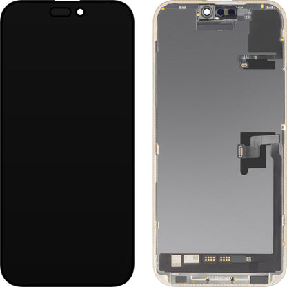 Zaslon s dodirnim zaslonom i senzorom blizine MP kompatibilan s Apple iPhone 16 Pro Max, s okvirom, Soft OLED FHD 120Hz dijagnostička verzija, crna