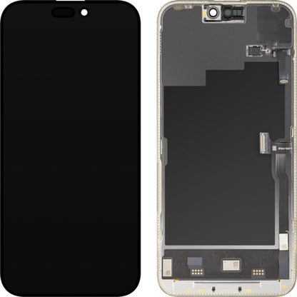 Zaslon s dodirnim zaslonom i senzorom blizine MP kompatibilan s Apple iPhone 15 Pro Max, s okvirom, Soft OLED FHD 120Hz dijagnostička verzija, crna