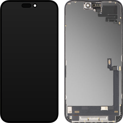 Zaslon s dodirnim zaslonom i MP senzorom blizine kompatibilan s Apple iPhone 16 Plus, s okvirom, Soft OLED FHD dijagnostička verzija, Crna