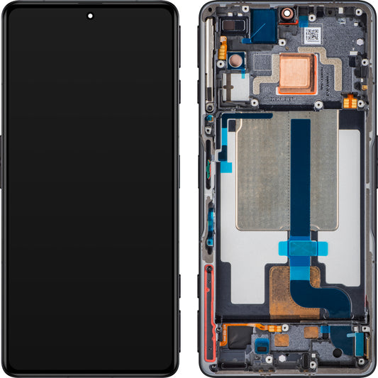 Display s Touchscreenom Xiaomi Poco F4 GT, s Okvirom, Crni (Stealth Black), Service Pack 5600090L1000