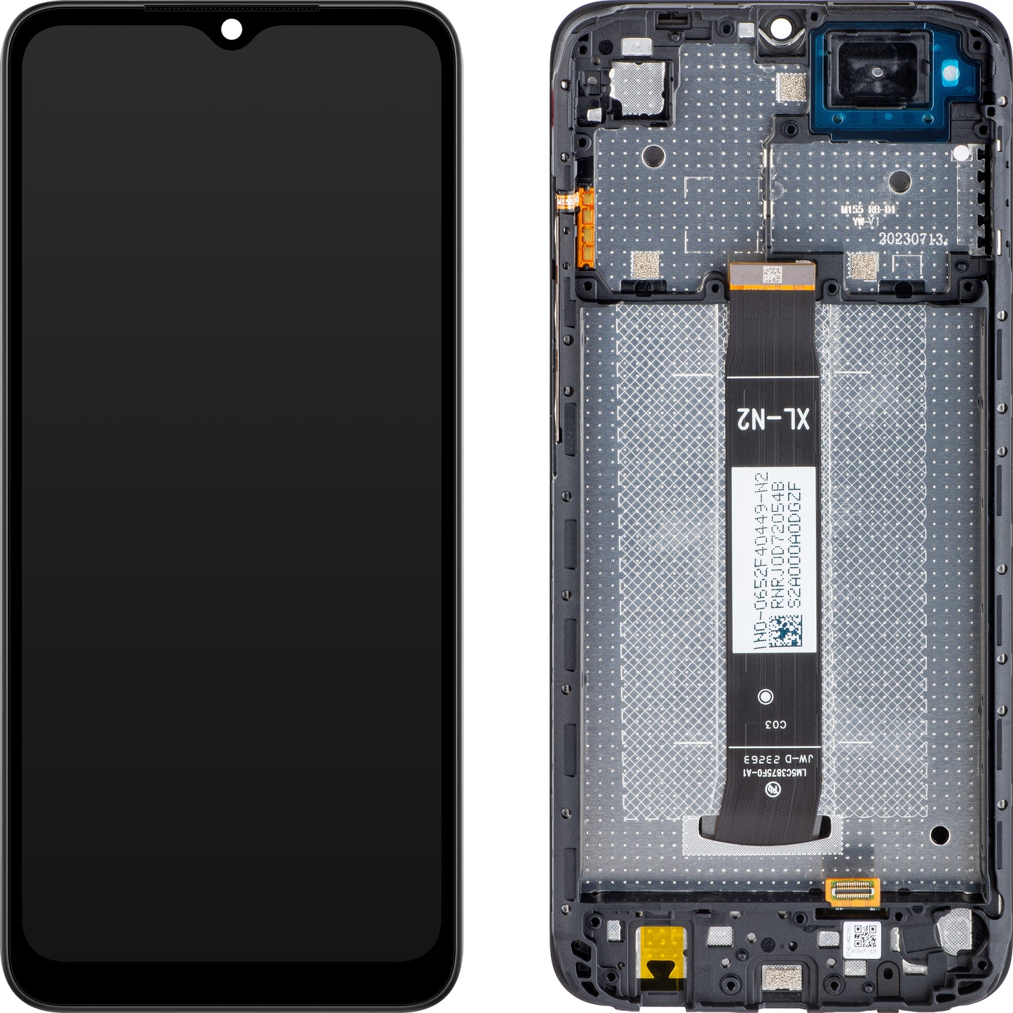 Zaslon s dodirnim ekranom Xiaomi Redmi A1+ / A1, s okvirom, crni, paket za servis 5600010C3S00