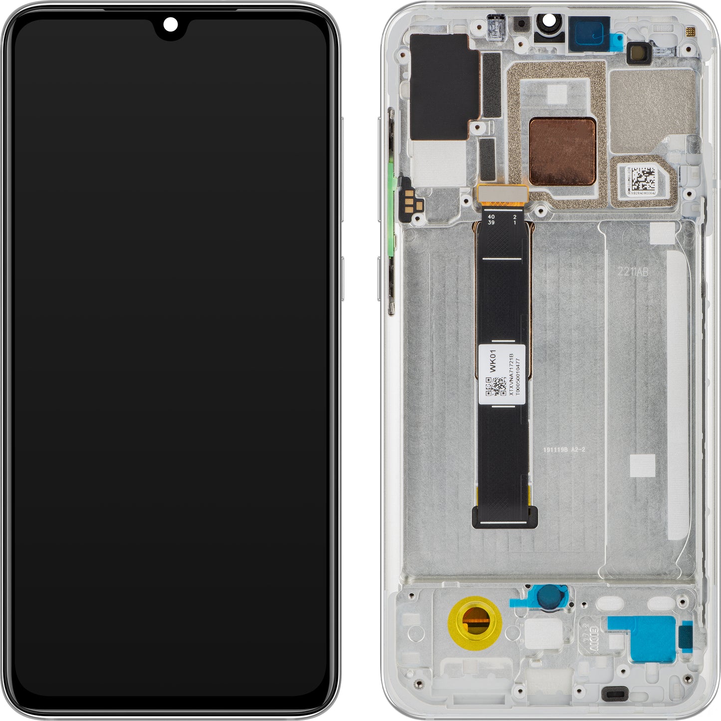 Zaslon s dodirnim ekranom Xiaomi Mi 9 Pro 5G, s okvirom, bijeli (Dream White), servisni paket 5600020F1X00