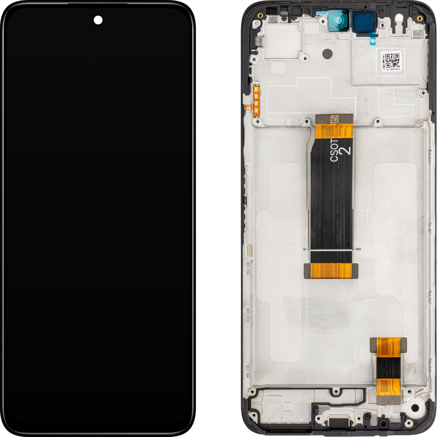 Zaslon s dodirnim ekranom Xiaomi Redmi 13 5G / 13 / Poco M6 / M6 4G, s okvirom, crni, paket za servis 560001N19A00
