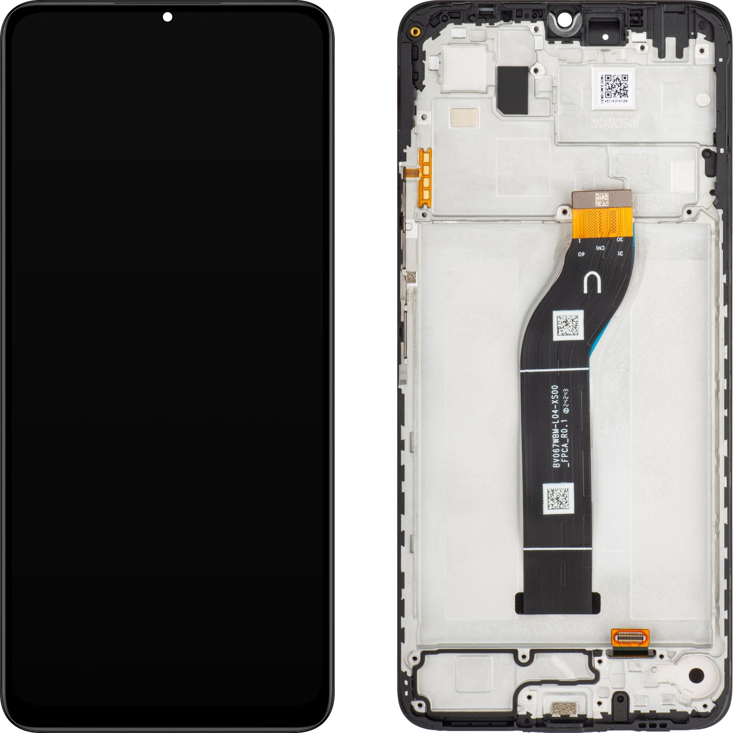 Zaslon s dodirnim ekranom Xiaomi Redmi 13C 5G / 13C / Poco C65, s okvirom, crni, paket za servis 560002C3UA00