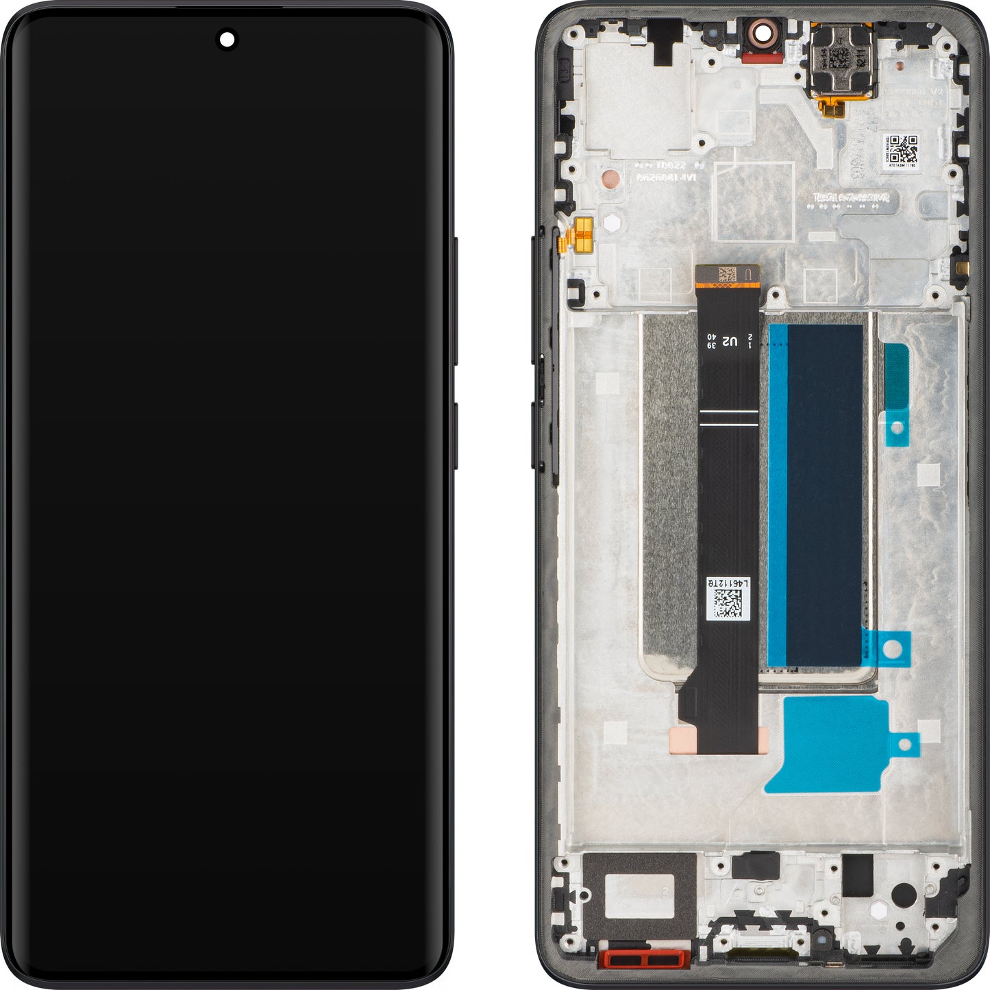 Zaslon s dodirnim ekranom Xiaomi Redmi Note 13 Pro+, s okvirom, crni, paket za servis 560002N16U00