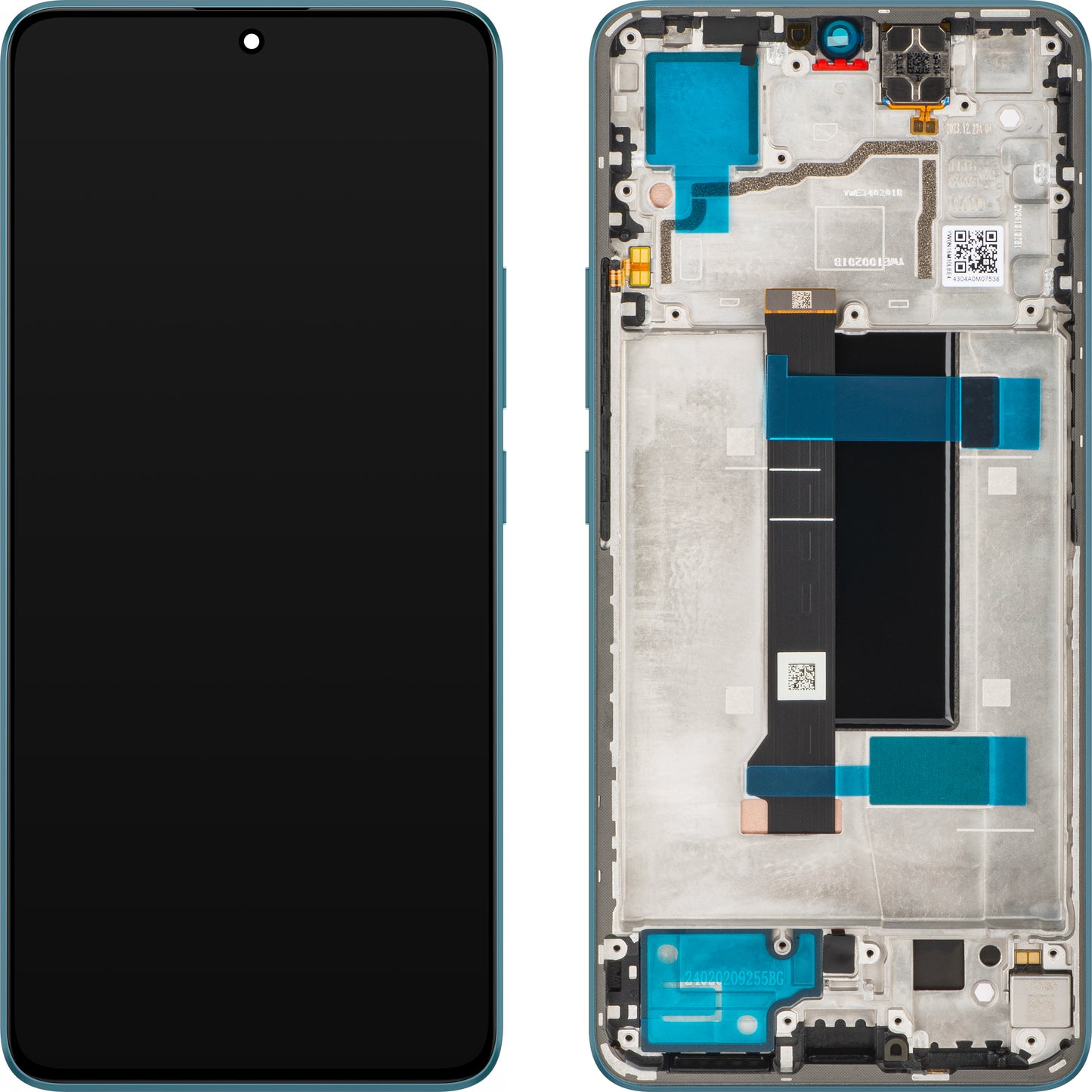 Zaslon s dodirnim ekranom Xiaomi Redmi Note 13 Pro 5G, s okvirom, Plavi (Ocean Teal), Servisni paket 5600010N1600