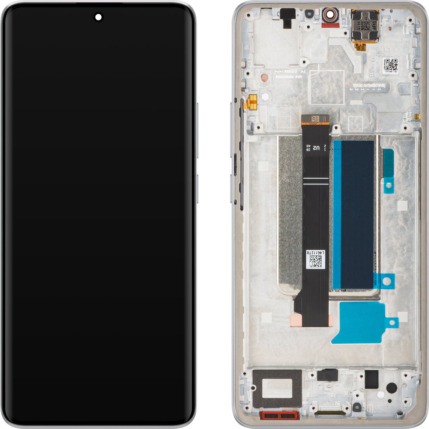 Display s Touchscreenom Xiaomi Redmi Note 13 Pro+, s Okvirom, Bijela (Moonlight White), Service Pack 560001N16U00