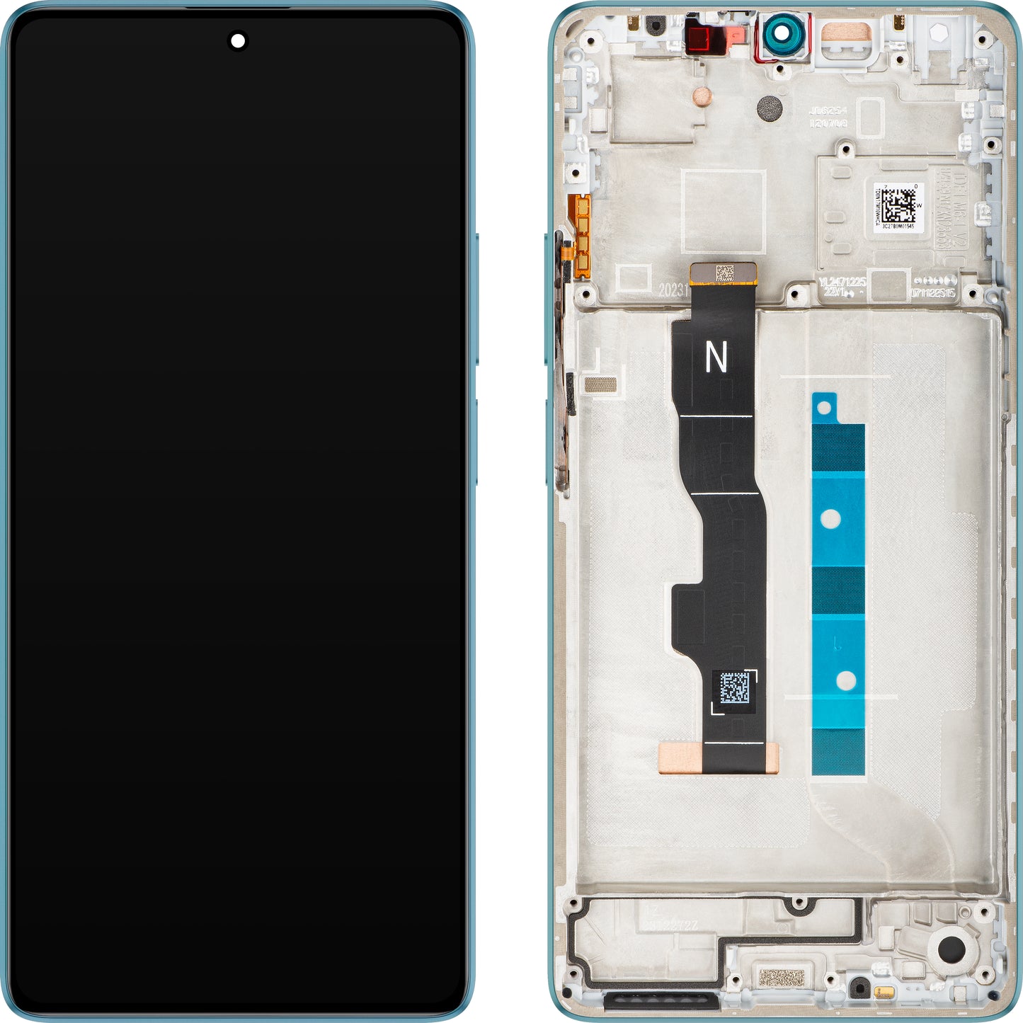 Display s Touchscreenom Xiaomi Redmi Note 13 5G, s Okvirom, Plava (Ocean Teal), Service Pack 5600030N1700