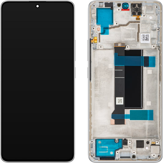 Display s Touchscreenom Xiaomi Poco X6 / Redmi Note 13 Pro 5G, s Okvirom, Bijeli, Service Pack 560001N16P00
