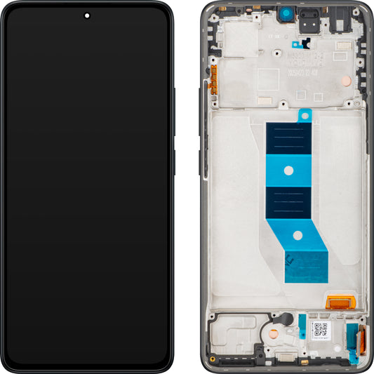 Display s Touchscreenom Xiaomi Redmi Note 14 5G, s Okvirom, Crni (Midnight Black), Service Pack 56002000O1700