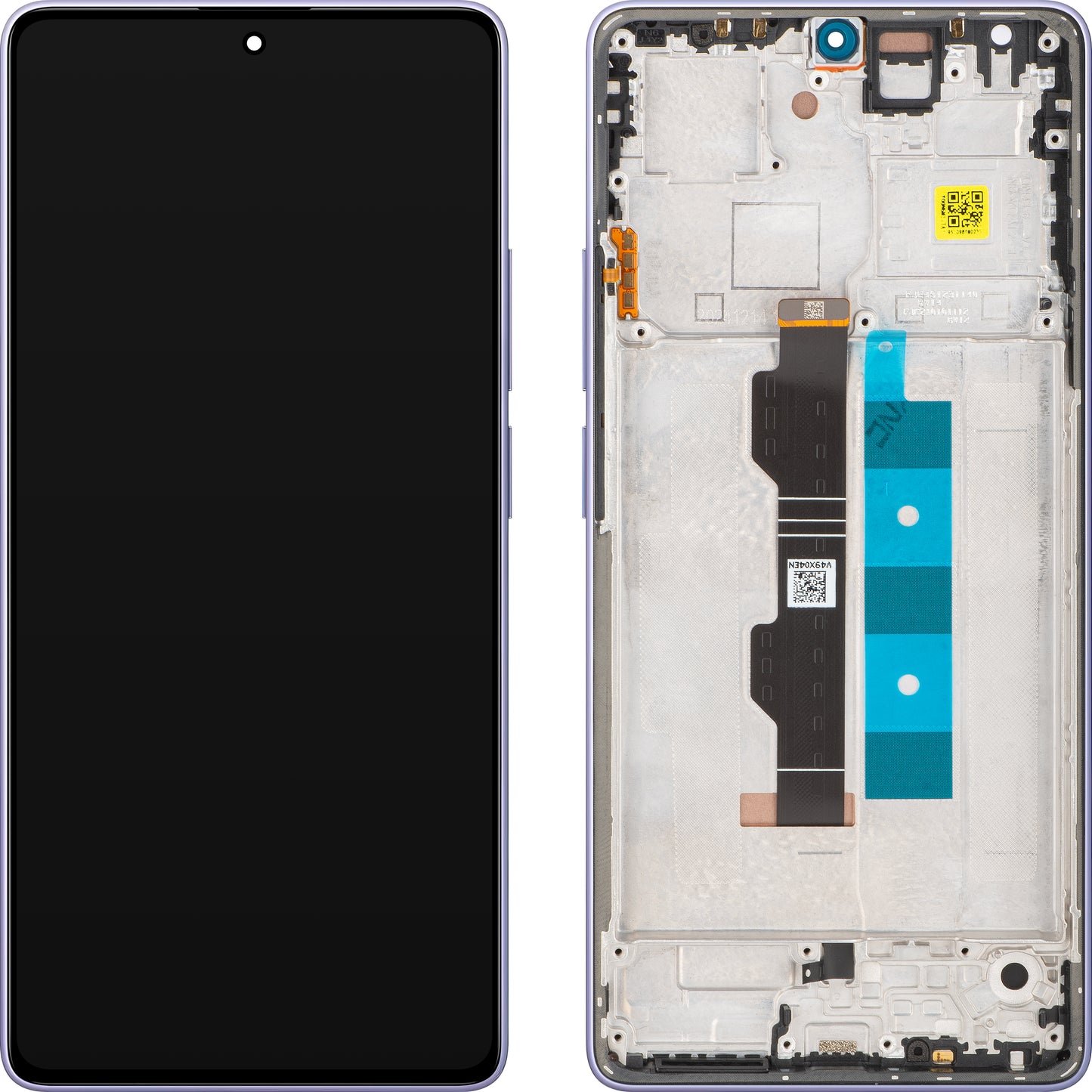 Display s Touchscreenom Xiaomi Redmi Note 14S, s Okvirom, Ljubičasta (Aurora Purple), Service Pack 56000200N6R00