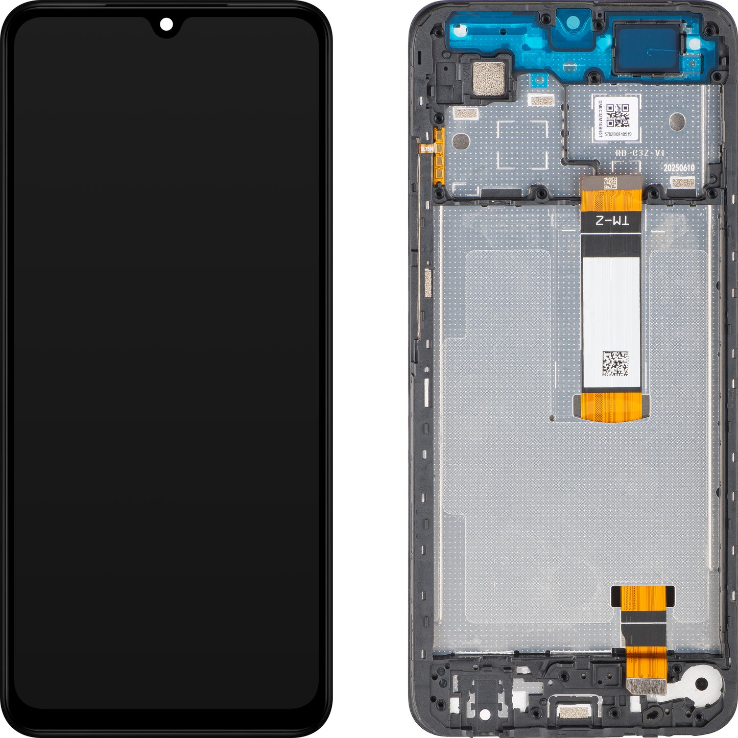 Zaslon s dodirnim zaslonom Xiaomi Poco C71 / Redmi A5 4G, s okvirom, verzija Long Flex, crna, Swap 56000100C3Z00